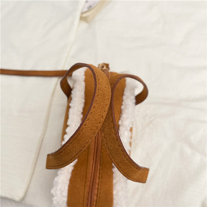 Gemütliche Kunstwildlederhandtasche