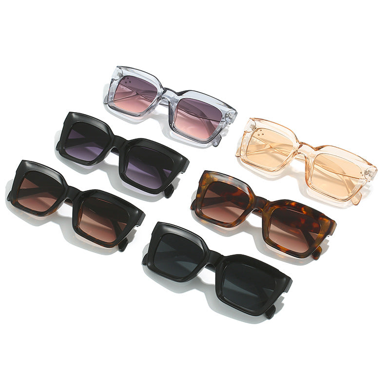 Damen modische quadratische Sonnenbrille mit elegantem, breitem Rahmen Brehn