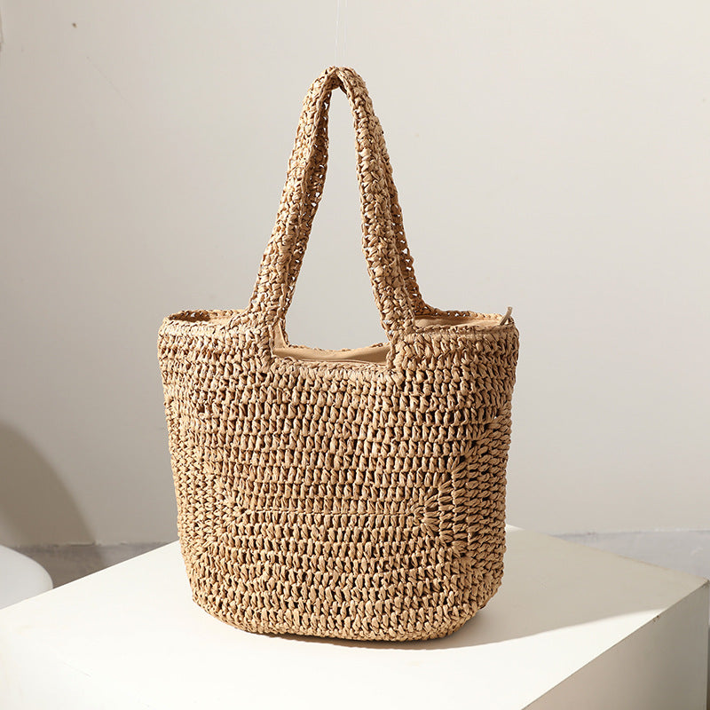 Handgefertigte Basttasche mit Komfortablem Innensack Brehn