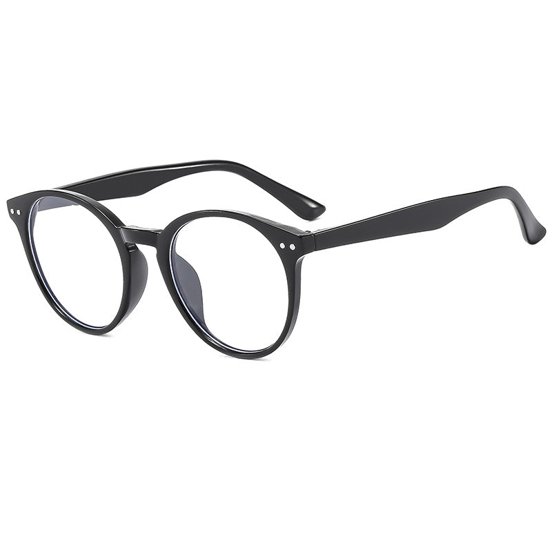 Damen modische runde Sonnenbrille mit transparentem Rahmen und UV-Schutz Brehn
