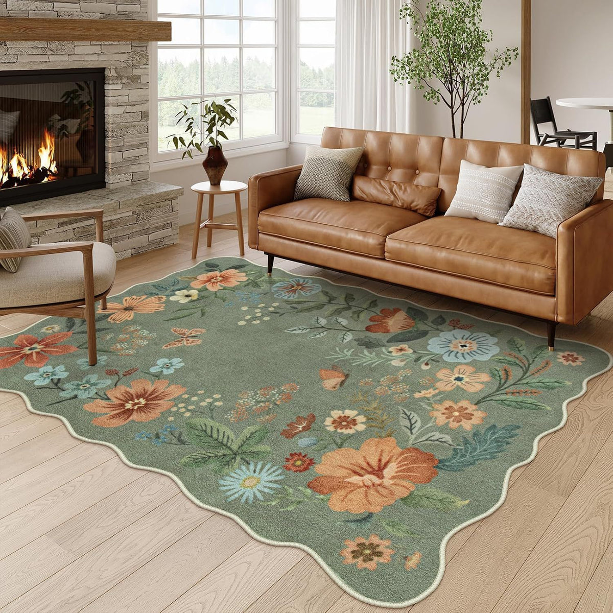 Dekorativer floraler Teppich