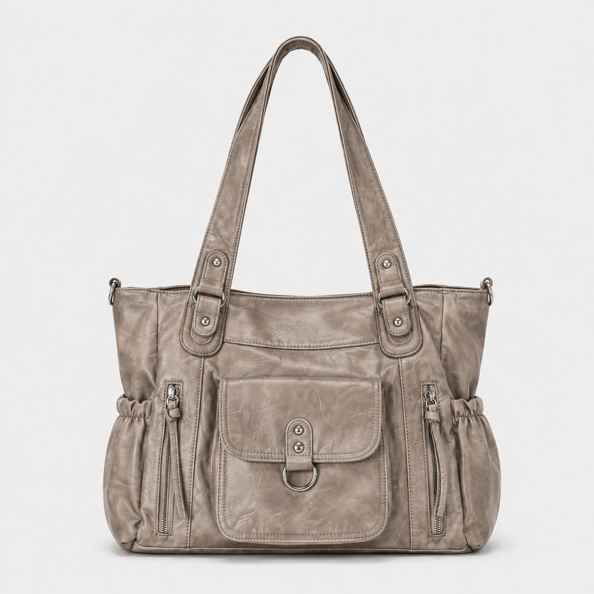 Geräumige Multifunktions-Leder-Handtasche