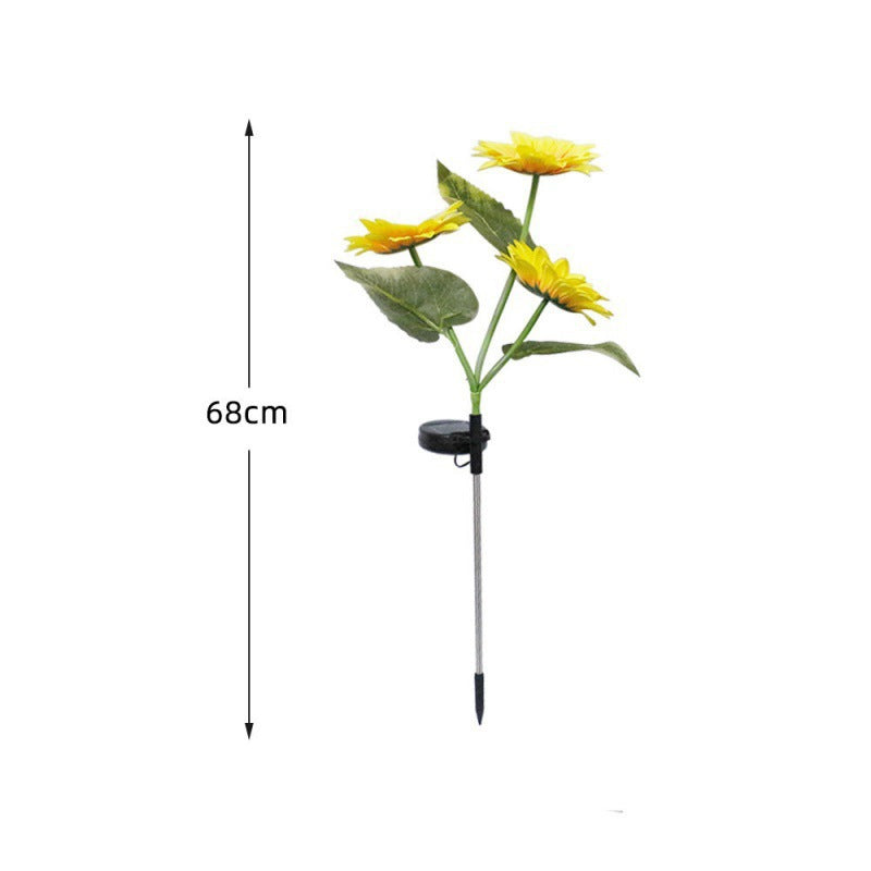 Lebensechter Sonnenblume LED Gartenstecker mit Dämmerungs-zu-Dawn-Sensor und wetterfestem Erdspieß Brehn
