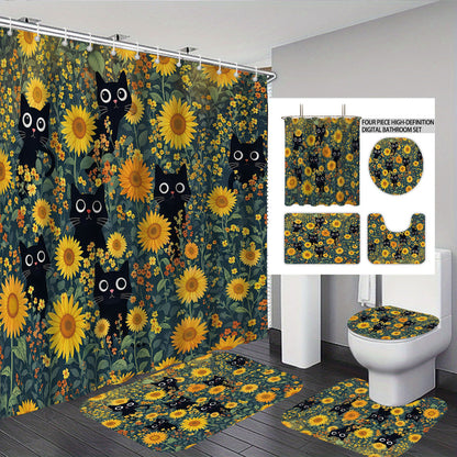 Digital Floral Theme Badezimmer Dekor Set Brehn