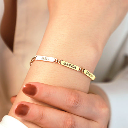 Brehn | Personalisierte Familiennamen Paperclip Armband