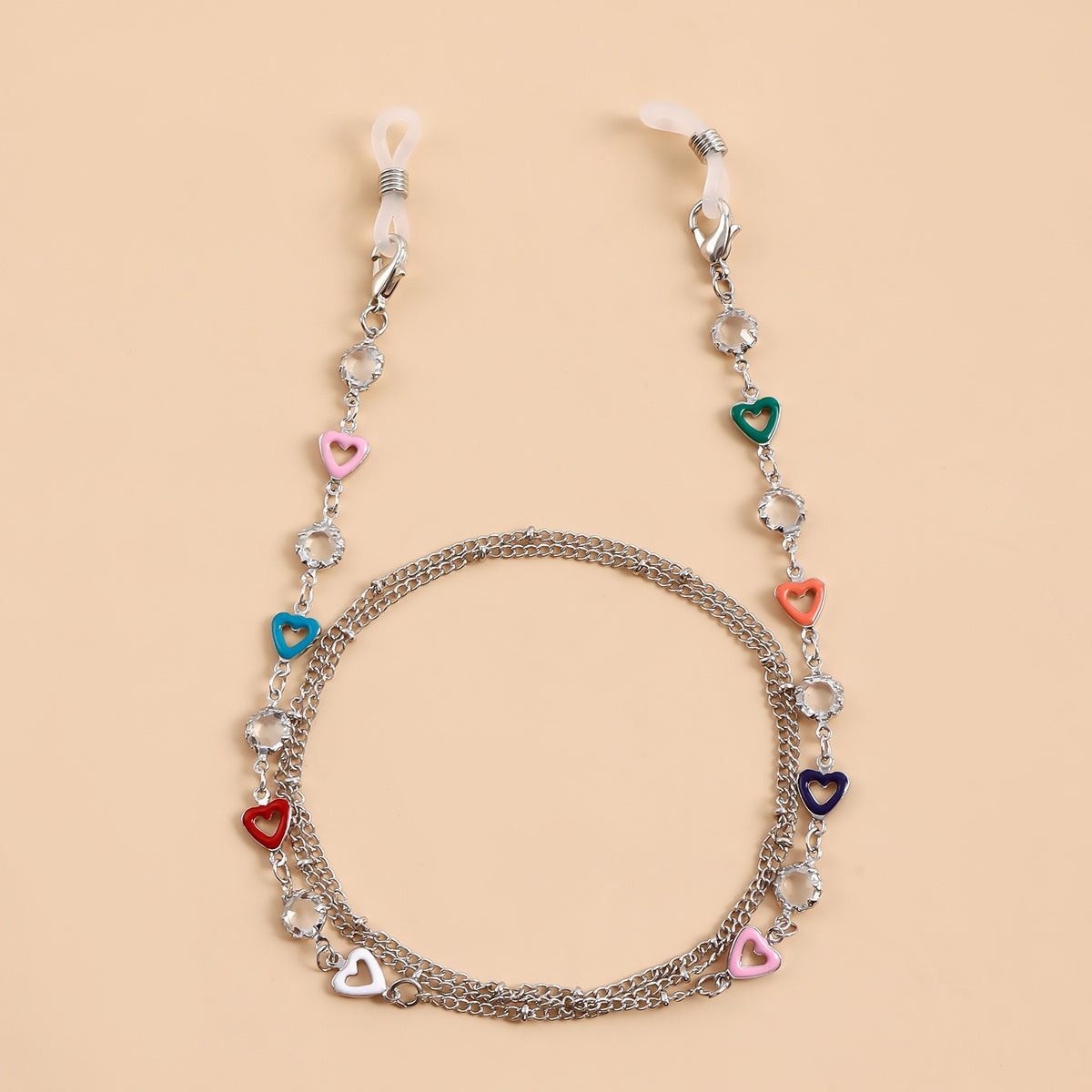 Dekorative Herz Charm Brillen Kette Brehn