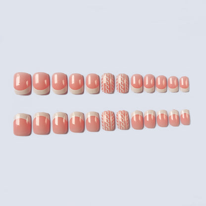 Elegantes French Tip Nageldesign-Kit