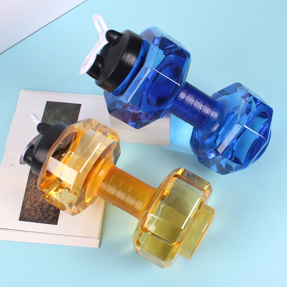 Unisex Fitness Wasserflasche in origineller Hantel-Form Brehn