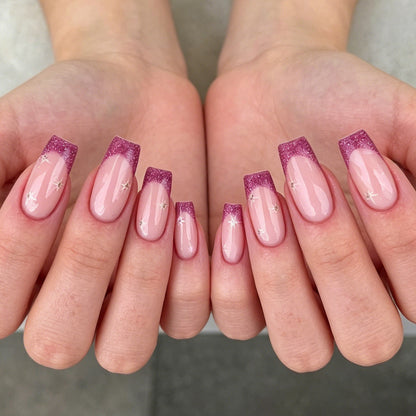 Glitzernde French Tip Nail Art Verbesserungen Brehn