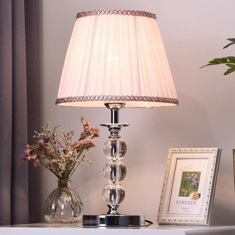 Kristallglasfuß-Tischlampe
