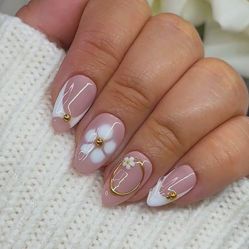 Floral Decorative Press-On Nails Set Brehn