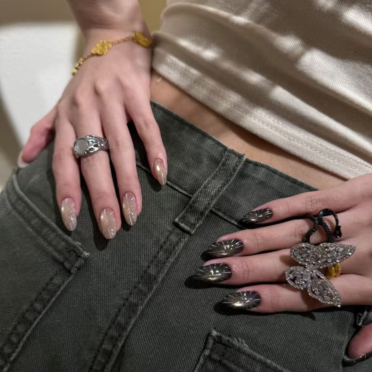 Elegante Stiletto Nagelkunst Verlängerungen