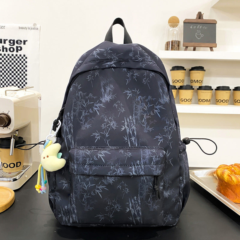 Leichter Schulrucksack mit Bambusmuster