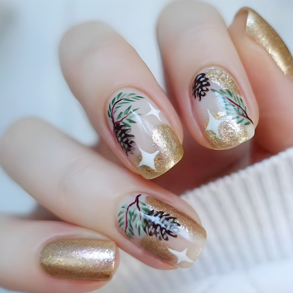 Künstlerische Urlaubs-Themen Press-On Nagelkunst Brehn