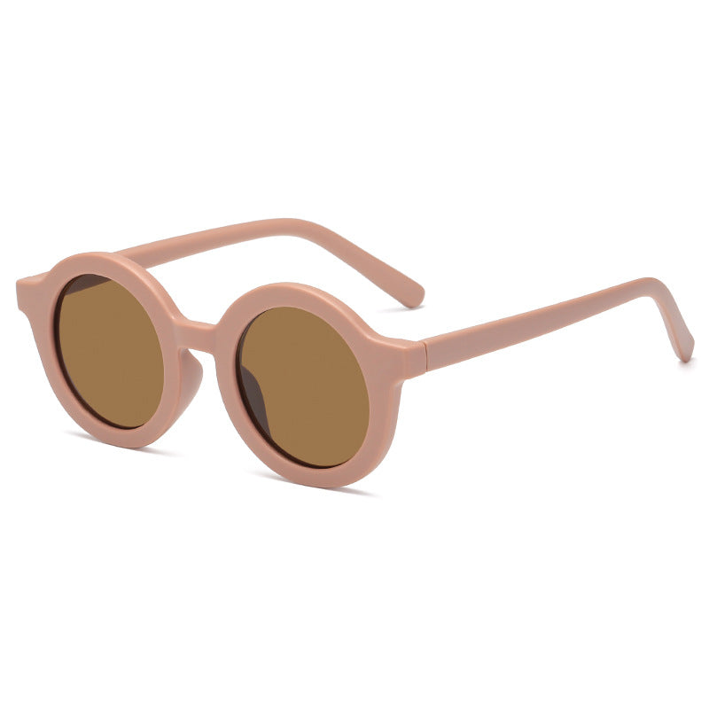 Damen stylische runde Sonnenbrille mit modernem Kunststoffrahmen Brehn