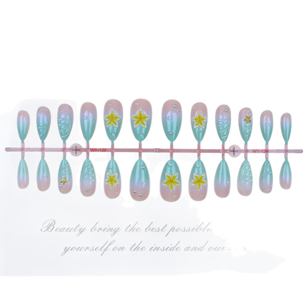 Floral-Accent Press-On Nail Art Kit Brehn