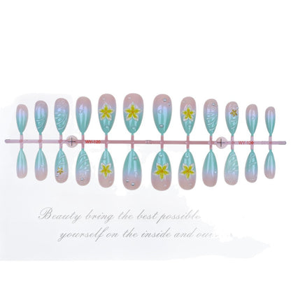 Floral-Accent Press-On Nail Art Kit Brehn