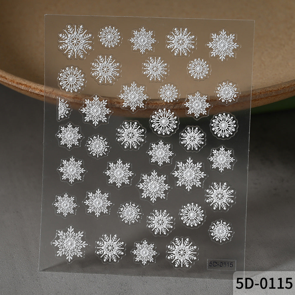 Schneeflocke Dekorative Nagelkunst Aufkleber Set