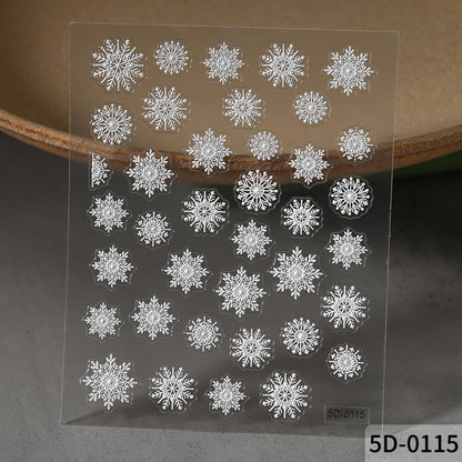 Schneeflocke Dekorative Nagelkunst Aufkleber Set