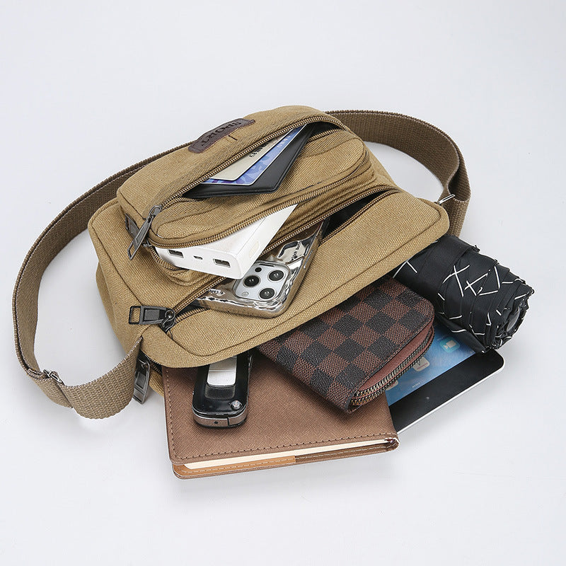 Vielseitige Multi-Taschen Sling Bag Brehn