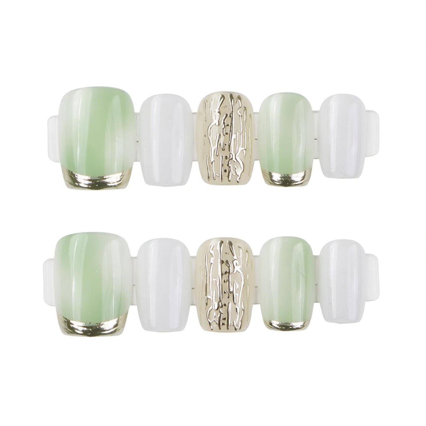 Elegantes Künstlerisches Press-On-Nagelset Brehn