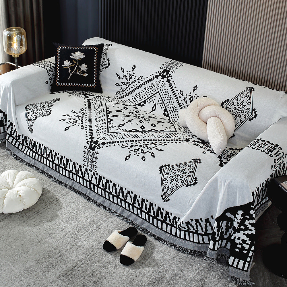 Elegante geometrische Muster-Wurfdecke