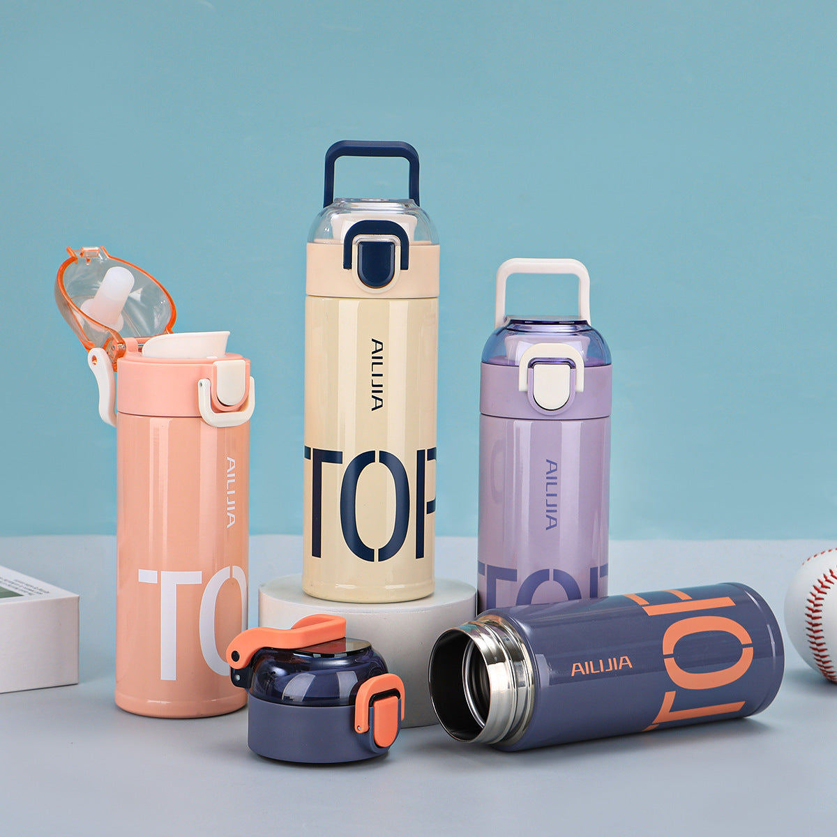 Damen Innovative Getränkeflasche mit Umklappverschluss Brehn