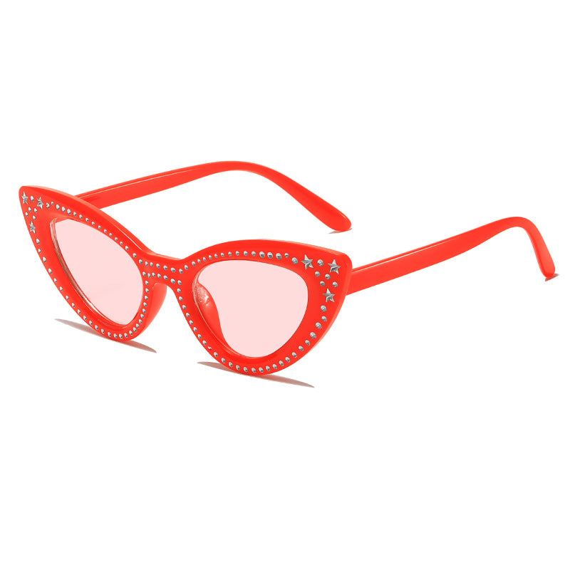 Glamouröse mit Strass verziertes Katzenaugen-Sonnenbrille Brehn