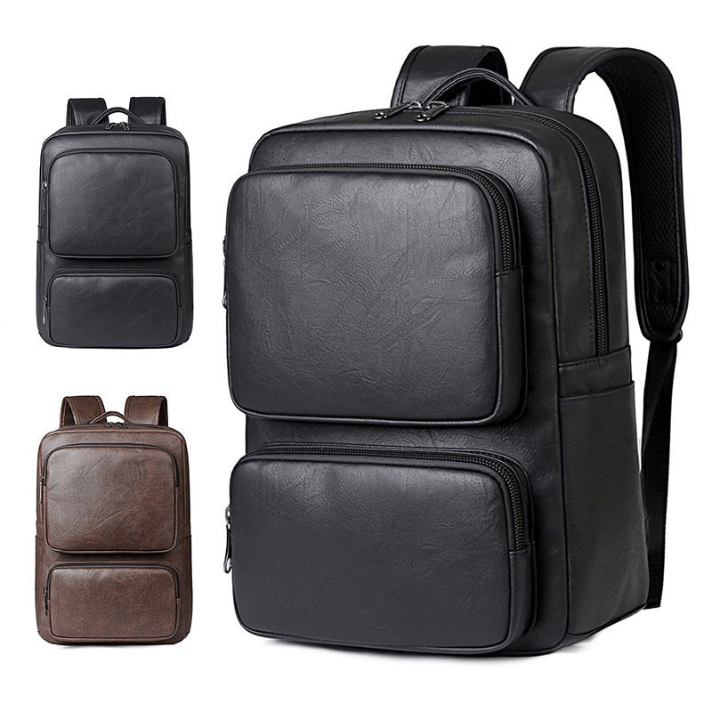 Premium Leder Business Laptop Rucksack Brehn