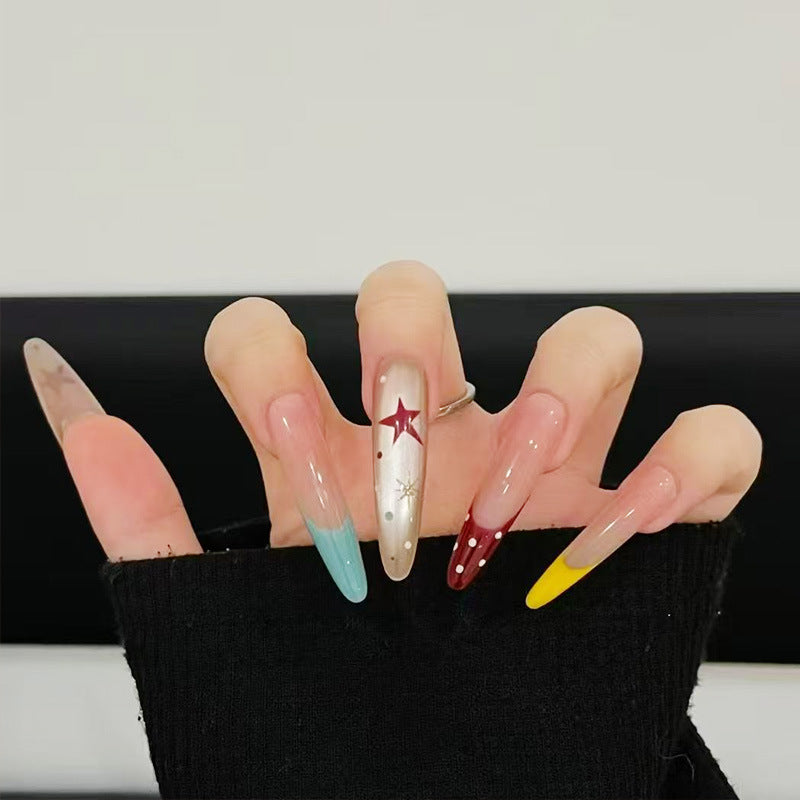 Künstlerische Lange Stiletto-Nagelverzierungen Brehn