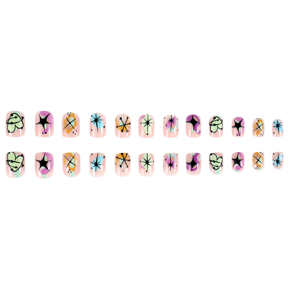 Künstlerische abstrakte Nagelkunst Brehn