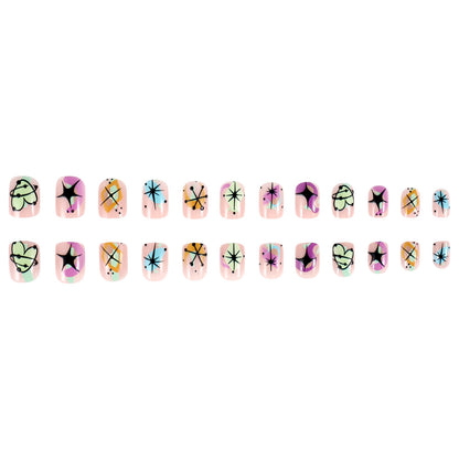 Künstlerische abstrakte Nagelkunst Brehn