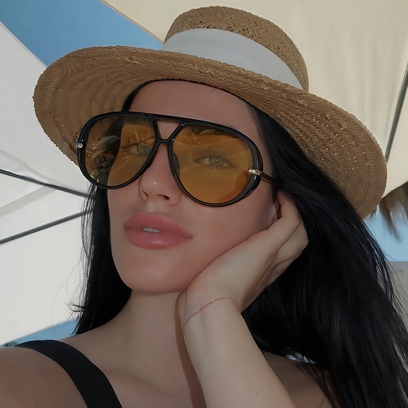 Damen Sportliche Sonnenbrille im markanten Pilotenstil Brehn