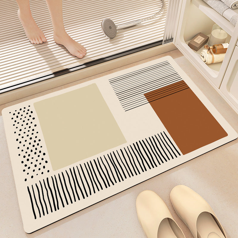 Texturiertes abstraktes Design Badezimmermatte Brehn
