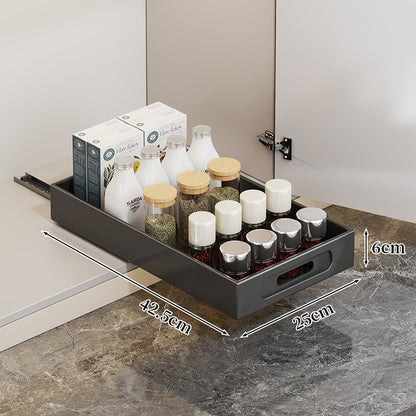 Ausziehbarer Schrank-Schubladenorganizer mit Ausschnittgriff und flachem Design