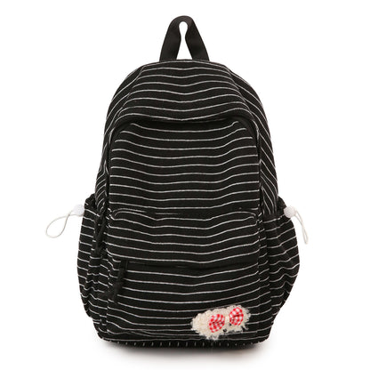 Gestreifter Gemütlicher Stoff Rucksack Brehn