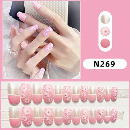 Dekoratives Florales Press-On Nagelset