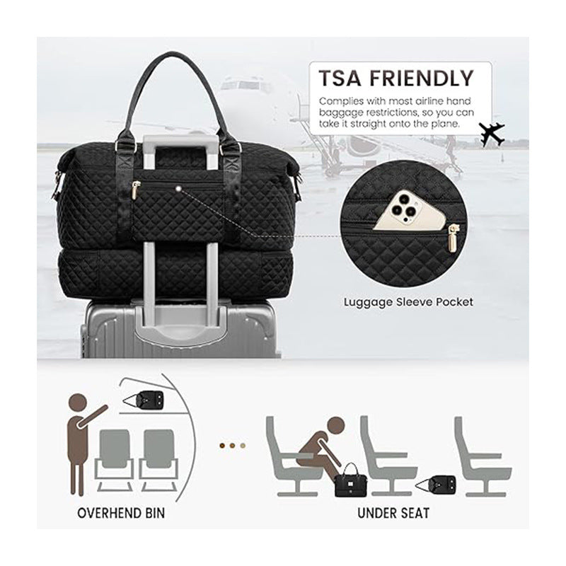 Vielseitige Gesteppten Weekender-Tasche Brehn