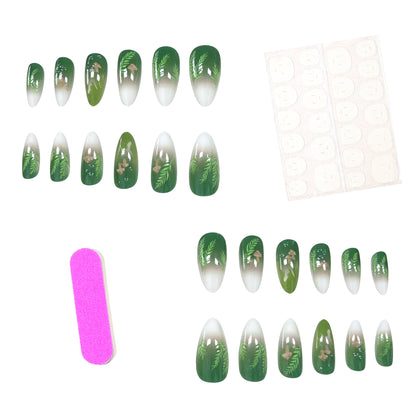 Elegante blatt-inspirierte Stiletto-Nagelverbesserungen Brehn