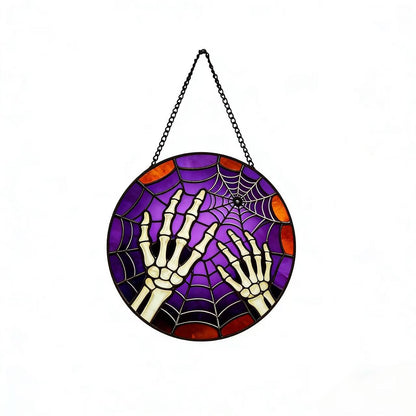 Dekorative Totenkopf Buntglas Wandkunst Brehn