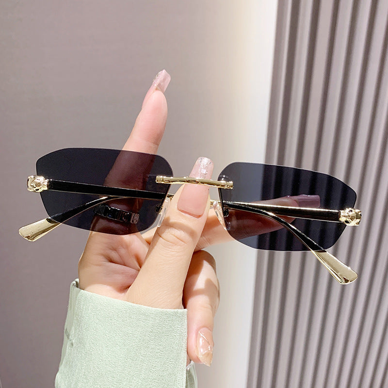 Damen elegante Halbgestell Sonnenbrille Brehn