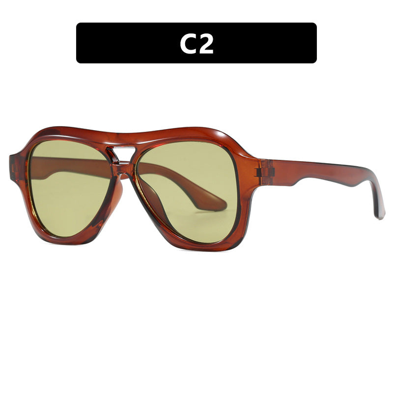 Damen modische Sonnenbrille im innovativen Design mit breitem Rahmen Brehn
