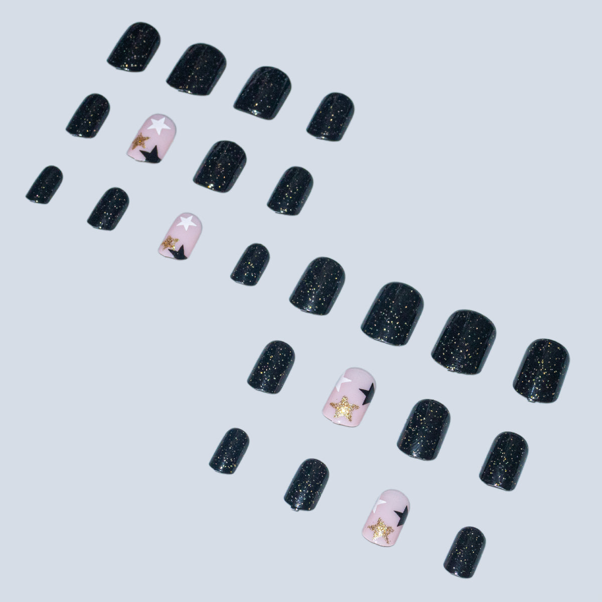 Funkelndes Sternen-Themen Nagelkunstset