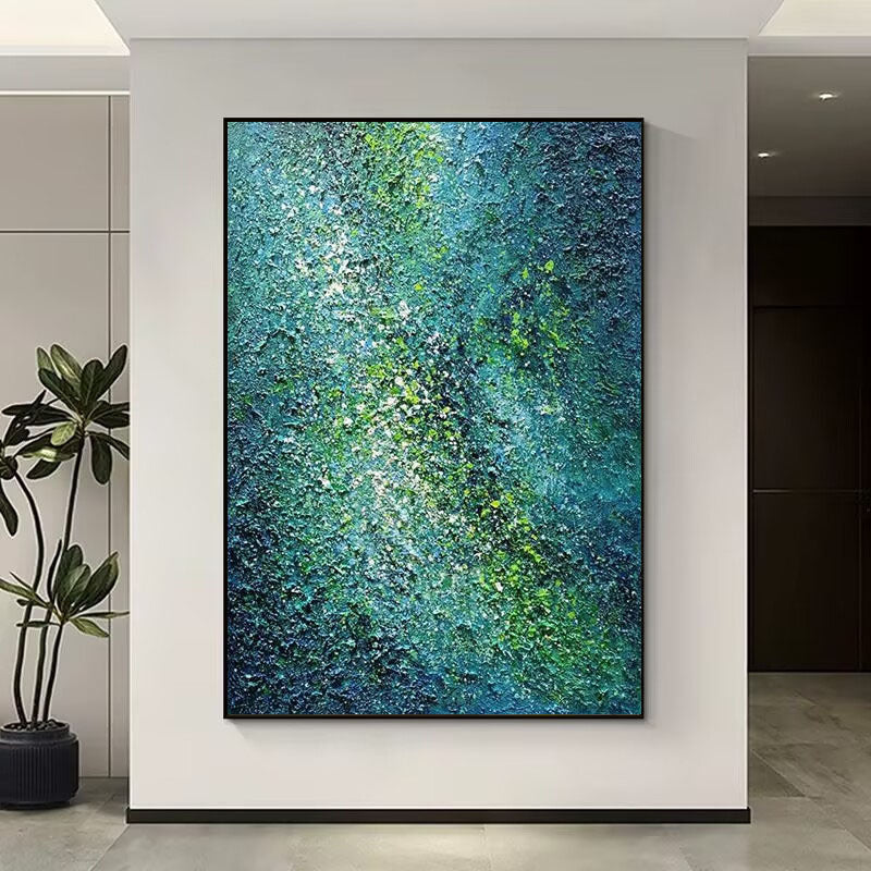 Abstrakte mehrfarbige strukturierte Leinwandkunst