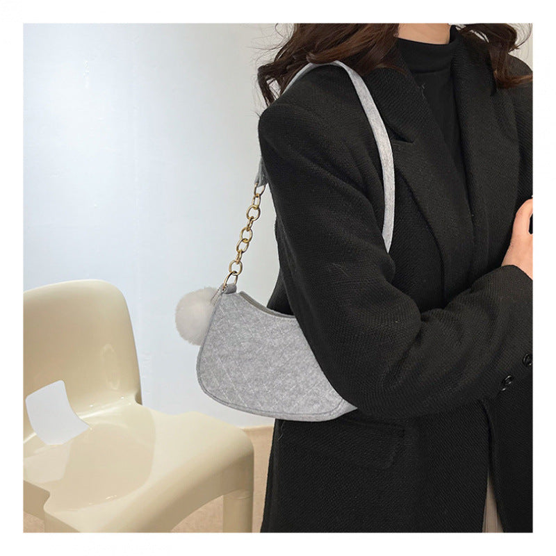 WoStylish Kunstfell Mini Handtasche Brehn