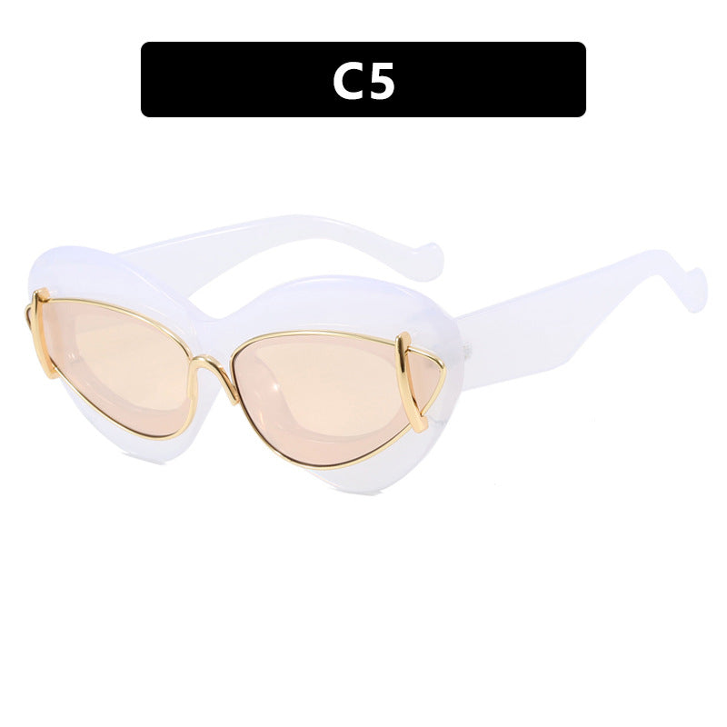 Damen extravagante Katzenaugen-Sonnenbrille Brehn