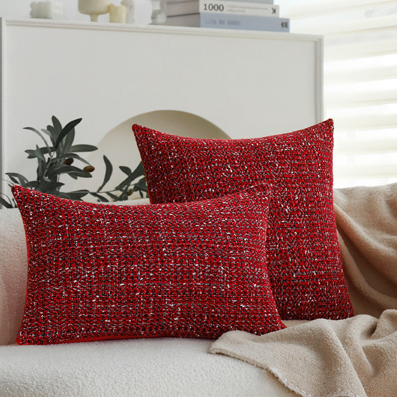 Quadratischer Bouclé-Tweed Kissenbezug mit strukturierter Gewebeoptik und verdecktem Reißverschluss Brehn