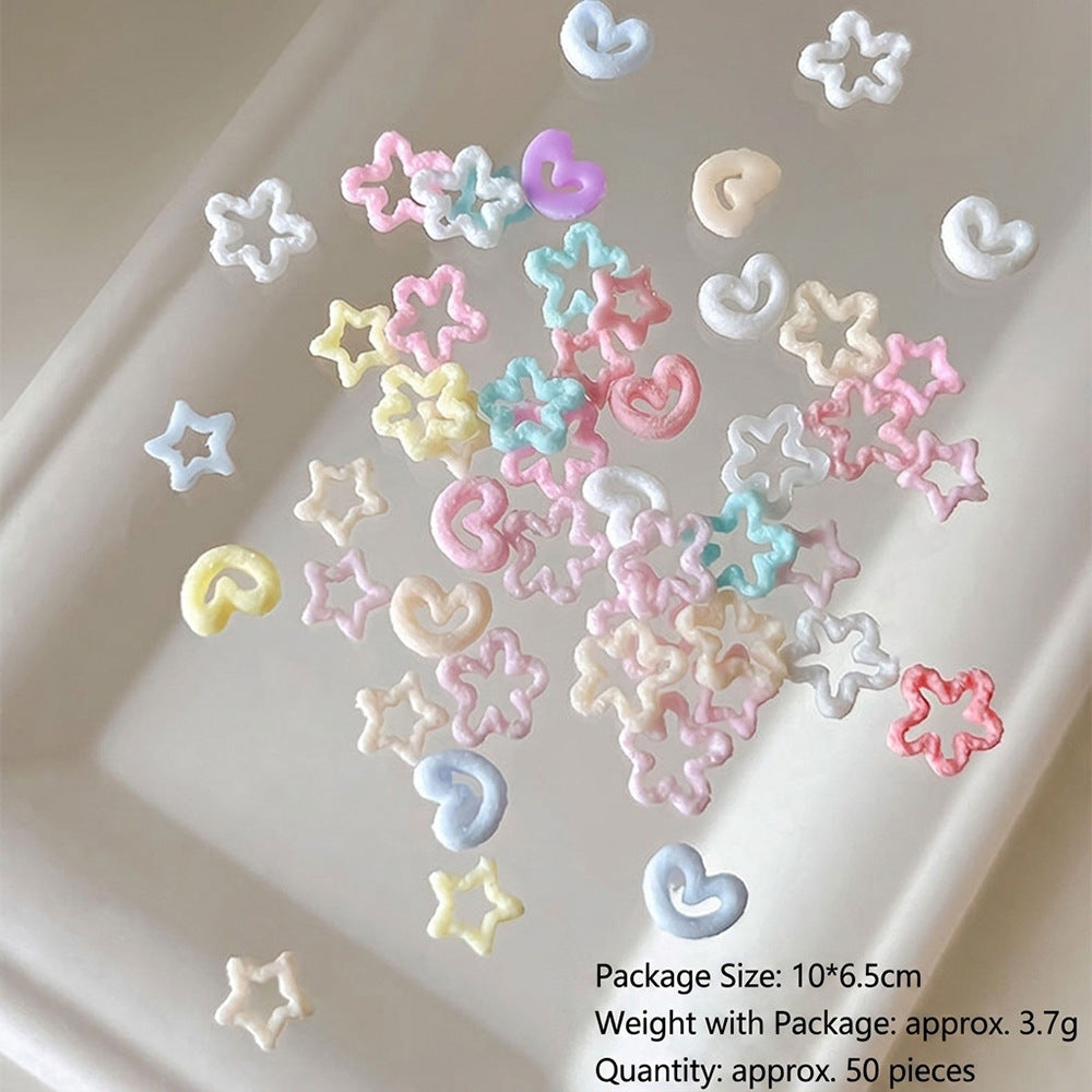 Farbige Gemischte Nagelkunst Charms