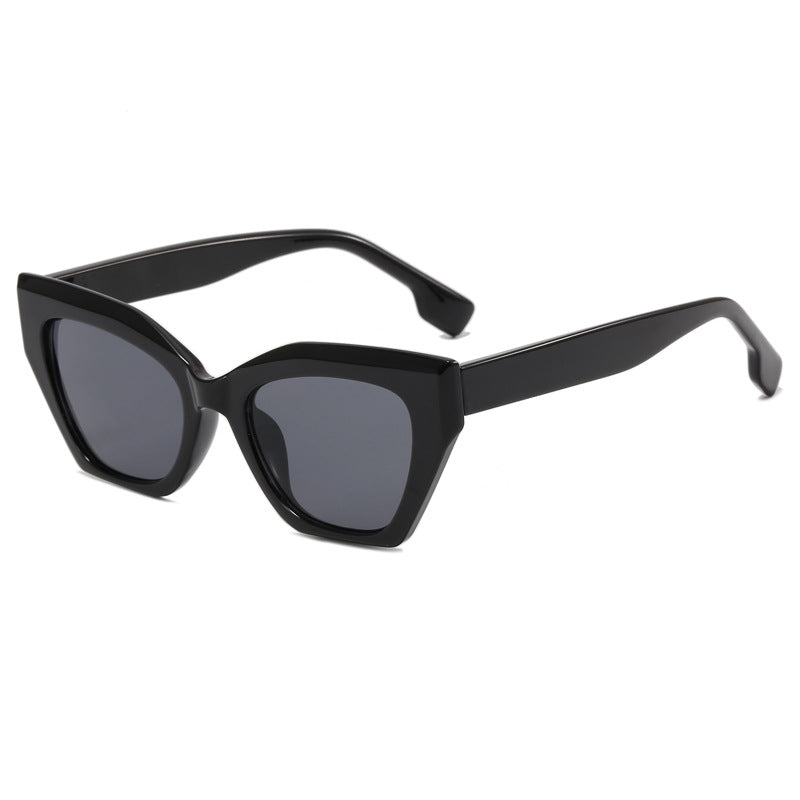 Damen asymmetrische Oversized-Sonnenbrille mit trendigem Rahmen Brehn
