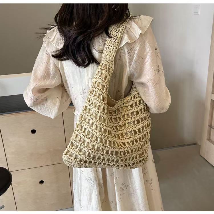 Makramee Schultertasche mit Weichem und Atmungsaktivem Gewebe Brehn